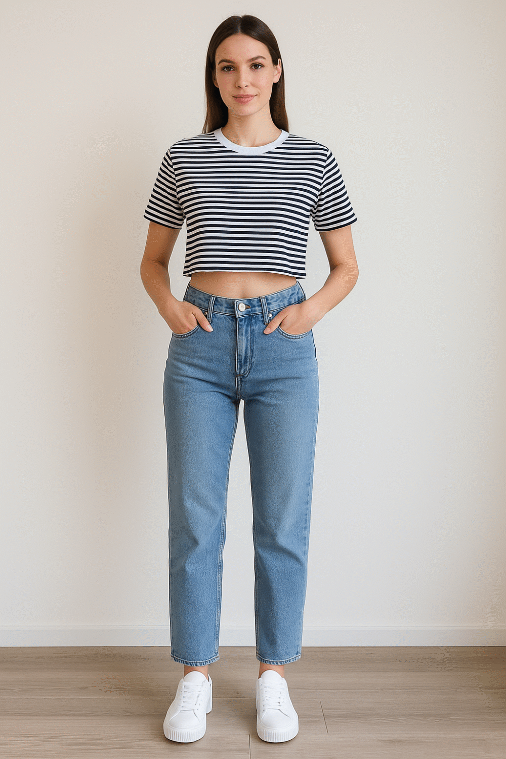 crna crop top majica