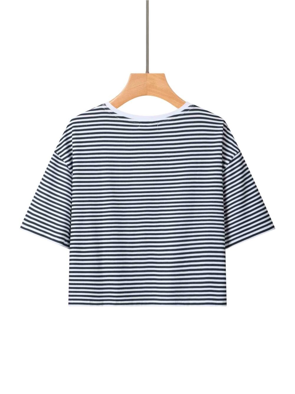 crna crop top majica na pruge